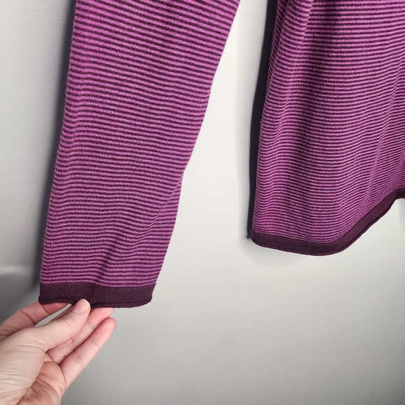 Title Nine Synergy Sweater Purple Striped Mock Neck Size XL - Picture 3 of 9